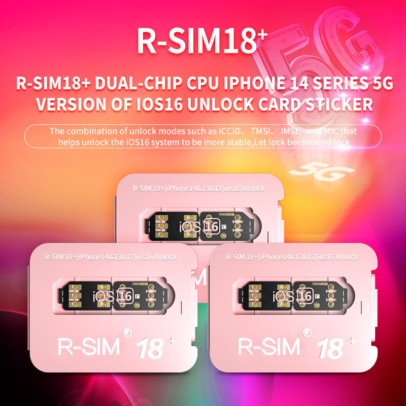 R-SIM 18+ Nano Déverrouiller la carte RSIM pour iPhone 14 13 Pro MAX 12 Pro 11 X IOS 16