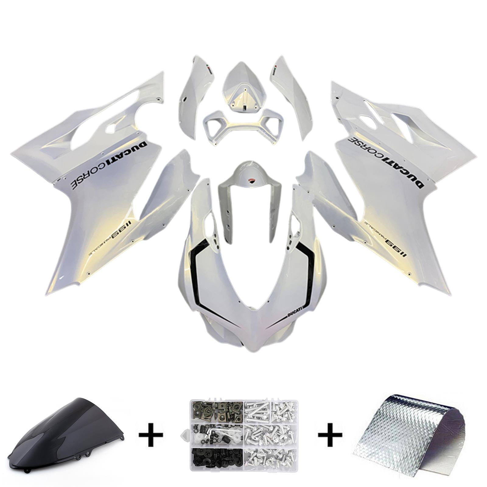 2012-2015 Ducati 1199 899 Injection Fairing Kit Karosseri Plast ABS#115