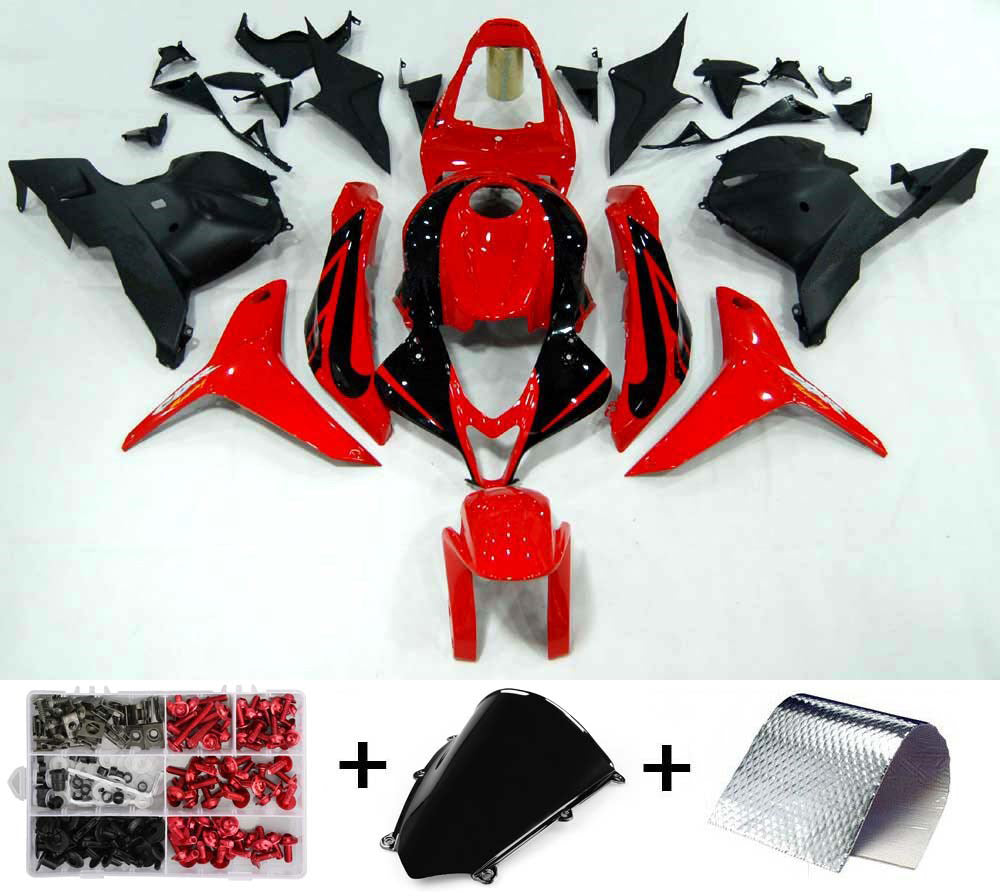 Kit de carénage rouge et noir Honda CBR600RR 2009-2012