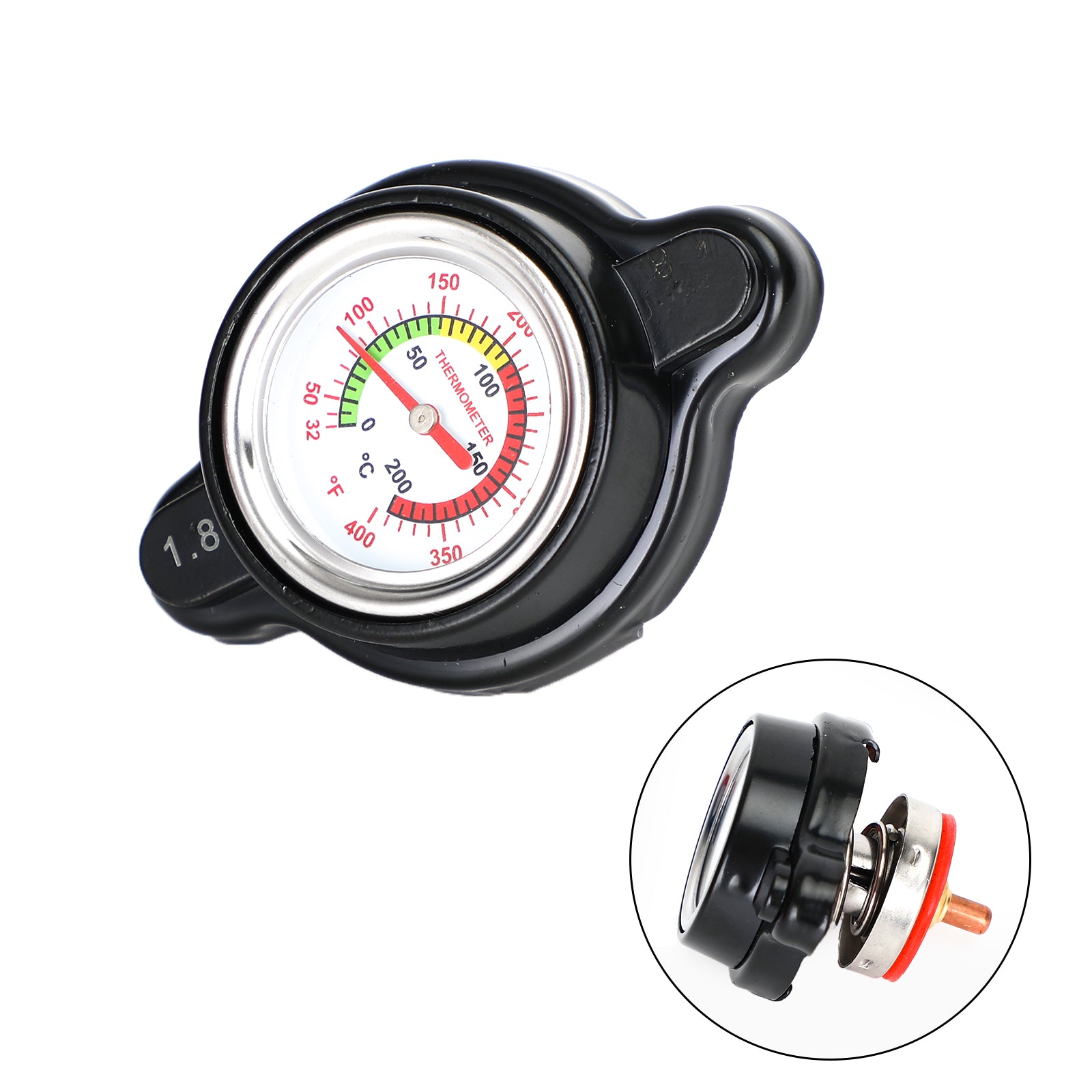 High Pressure 1.8 Bar 25.6 Psi Radiator Cap Temp Gauge For Honda Crf450R 02-15