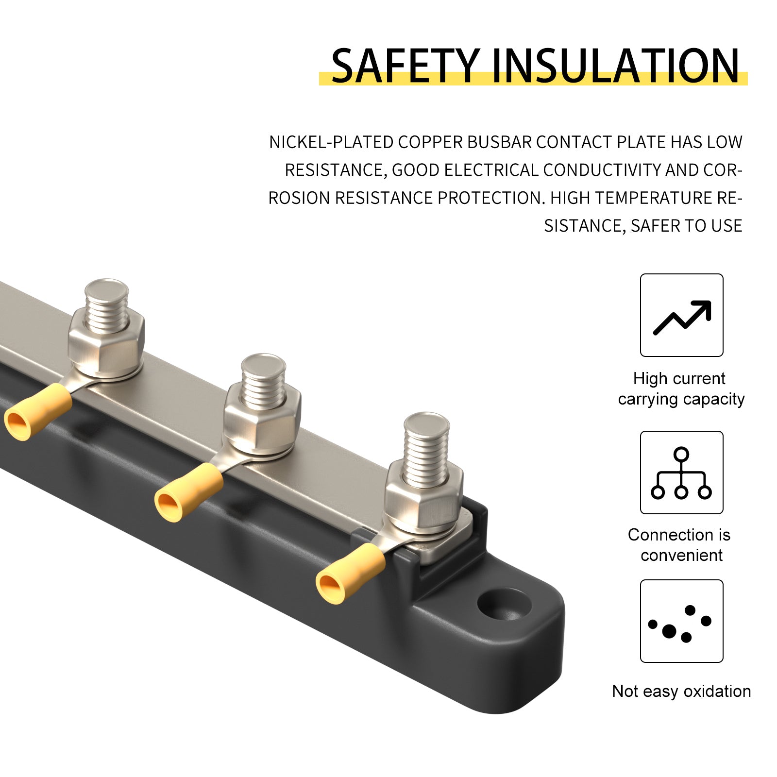 2/4/6/12 Way Dual-row Car Bus Bar Block with Dust Cover Distribution Terminal