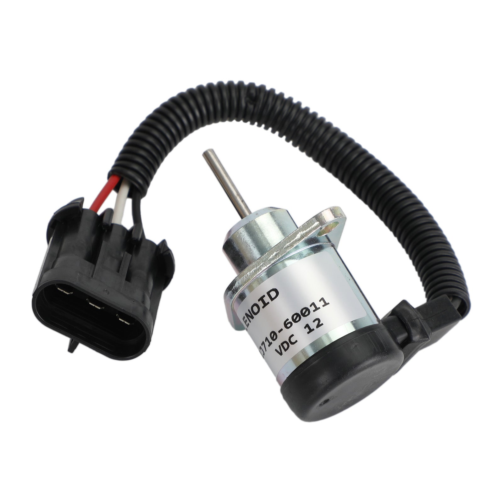 Solénoïde de dispositif d'arrêt 12V, adapté au moteur Kubota V2607, 1J710-60011