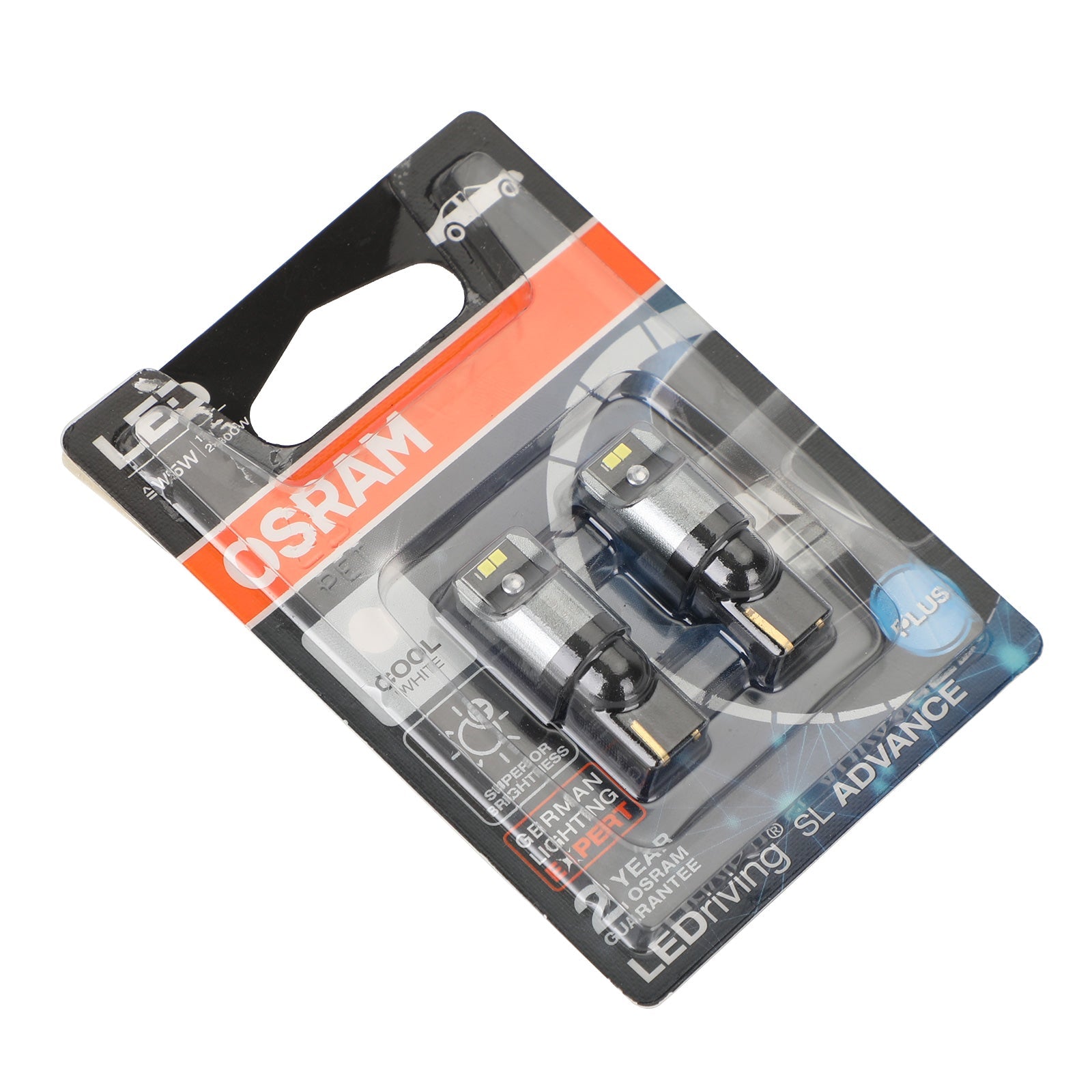 2x Voor OSRAM 2980CW Auto-hulplampen LEDW5 W 12V1.5WW2 .1x9.5d Generiek