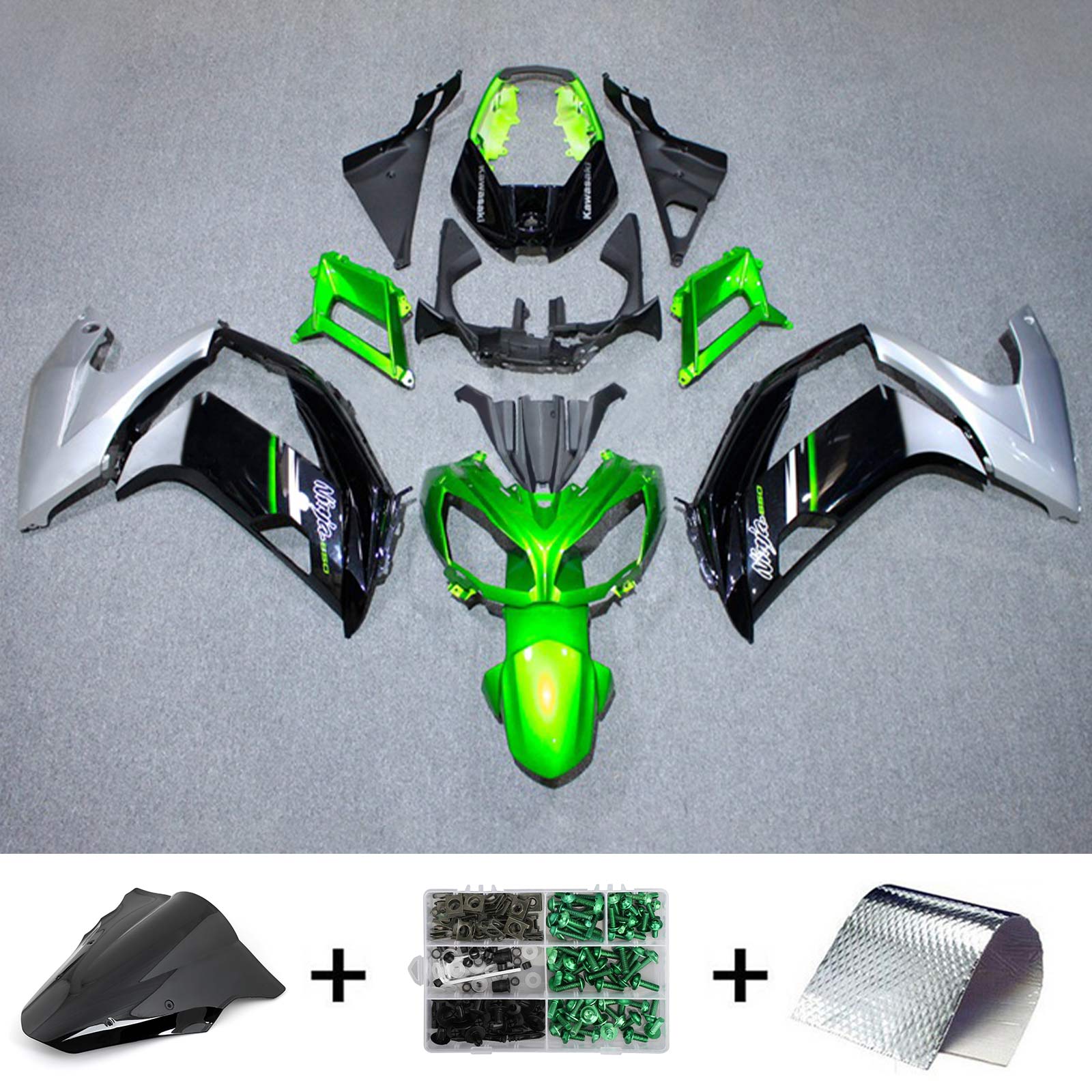 2012-2016 Kawasaki ER6F Ninja650 Amotopart Kit de carénage d'injection carrosserie plastique ABS #118