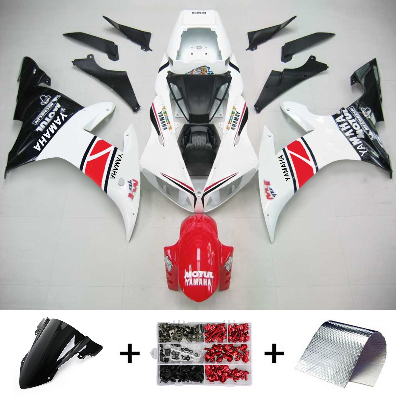 2002-2003 Yamaha YZF 1000 R1 Kit de carénage d'injection carrosserie plastique ABS #105