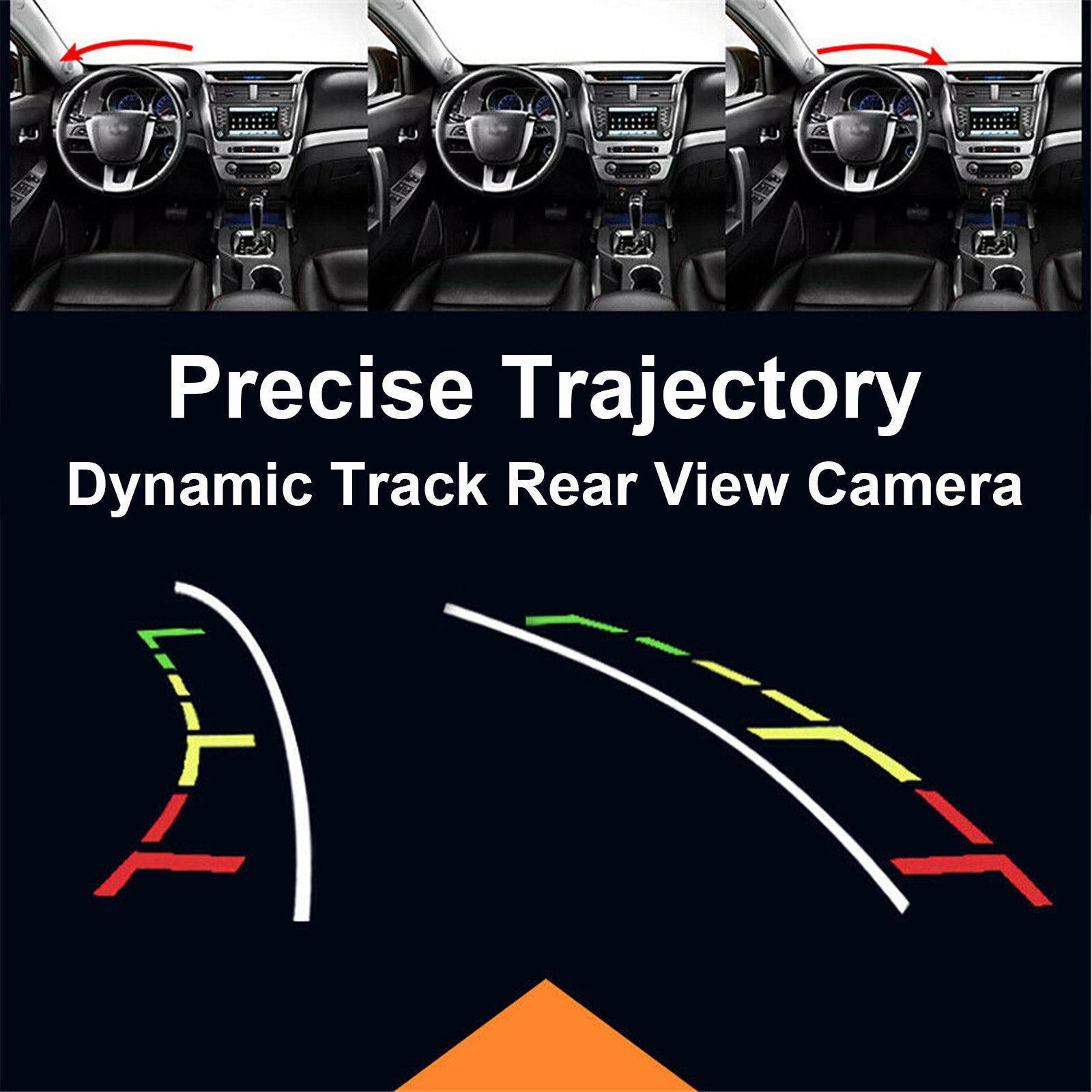 Dynamic Trajectory Parking Line Reverse Camera Night Vision 155 Degree Wide View