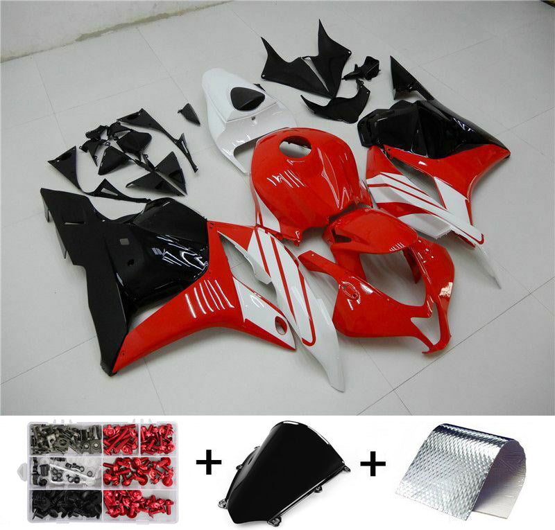 Kit de carénage rouge blanc Honda CBR600RR 2009-2012