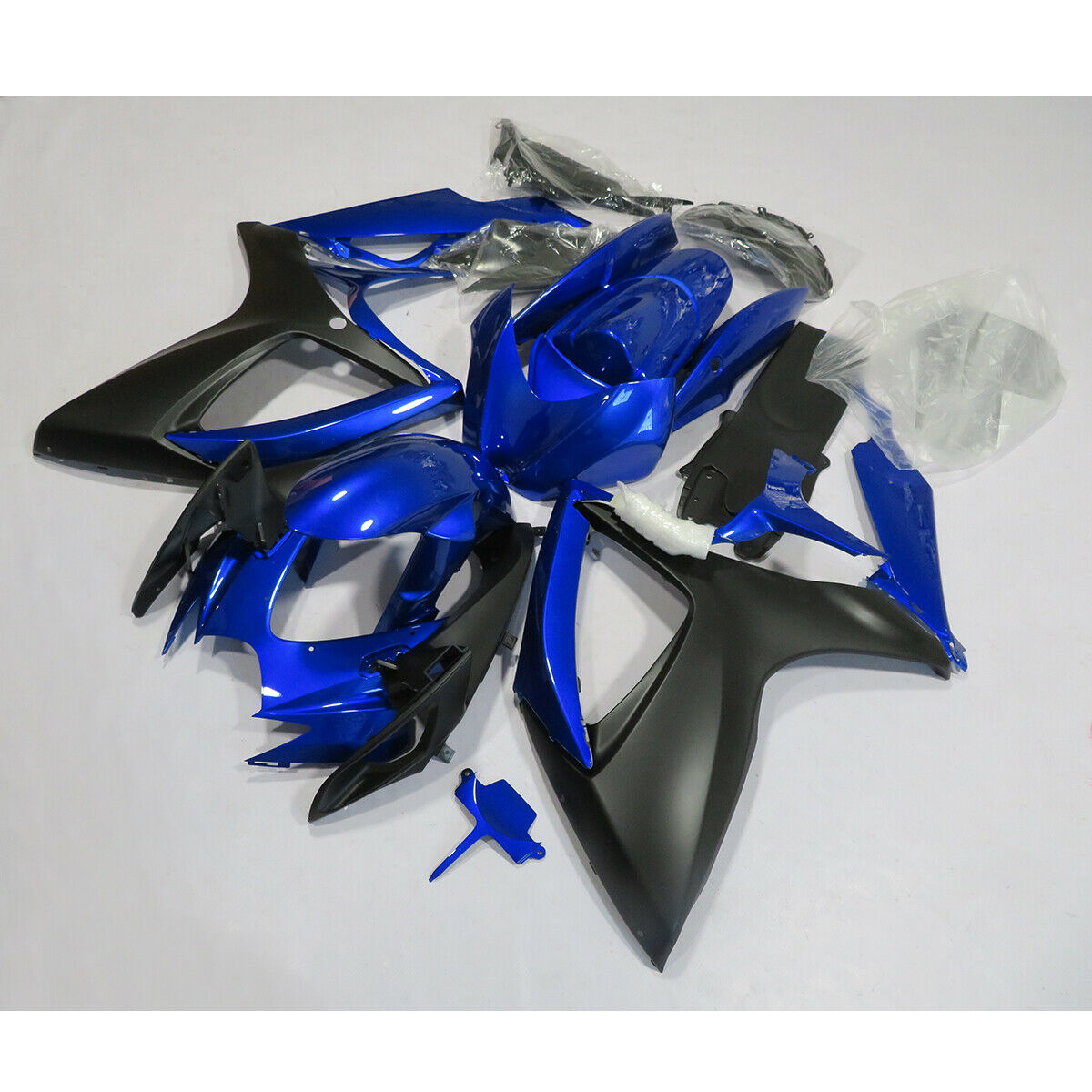 2006-2007 Suzuki GSXR600 750 blauwzwarte kuipset van Amotopart stroomlijnkappen