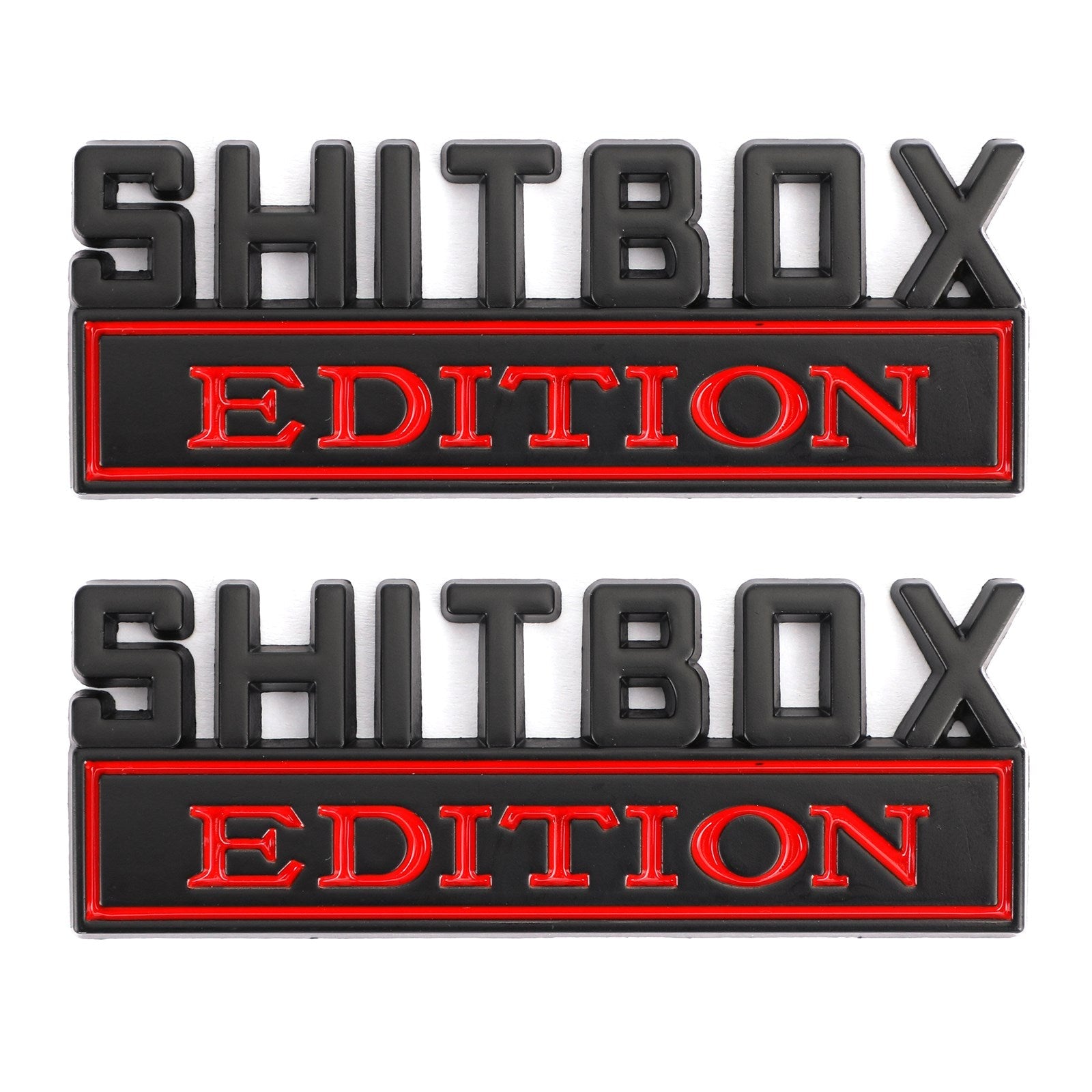 2pc Shitbox Edition embleem sticker badges stickers voor Ford Chevy auto vrachtwagen #D generiek