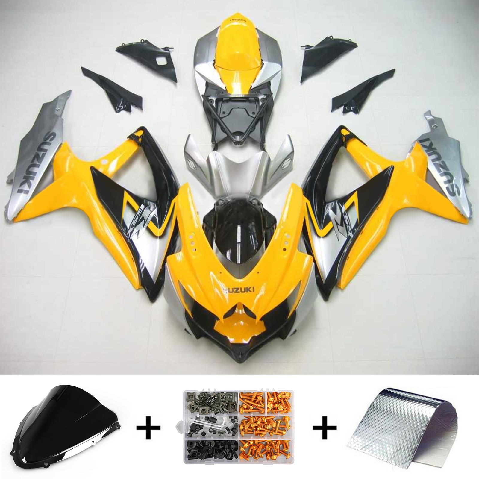 2008-2010 Suzuki GSXR 600/750 K8 Amotopart Injectiekuipset Carrosserie Kunststof ABS #127