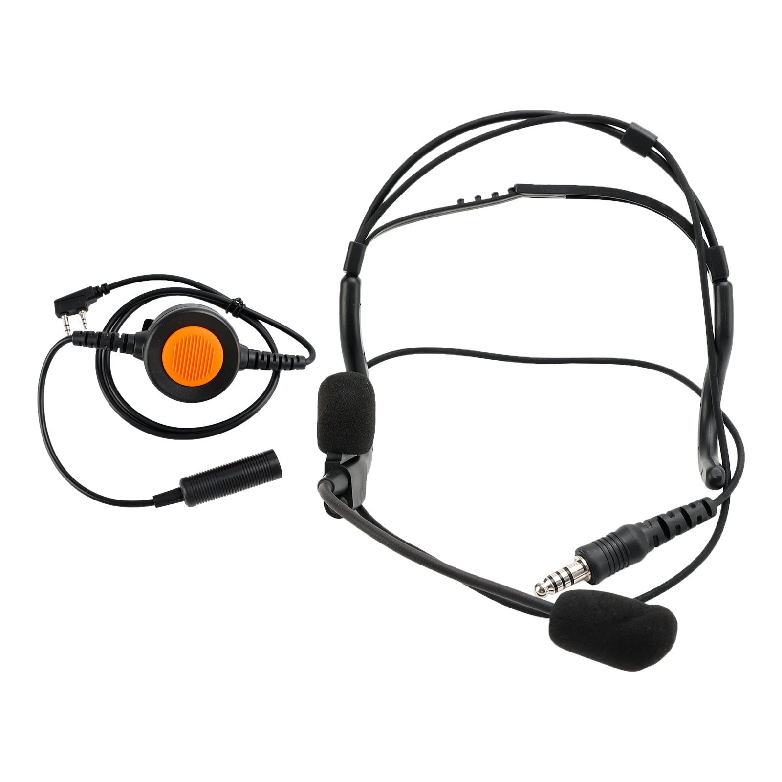 Casque tactique à grande prise à montage arrière 7.1-C8, pour Kenwood TK-208 TK-220 TK-240