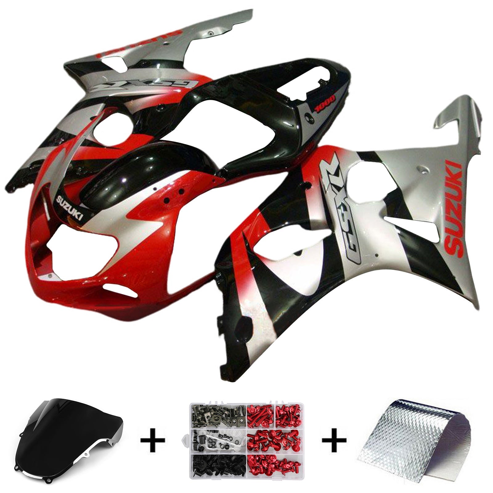 2000-2002 Suzuki GSXR1000 K1 K2 Fairing Kit Bodywork Plastic ABS