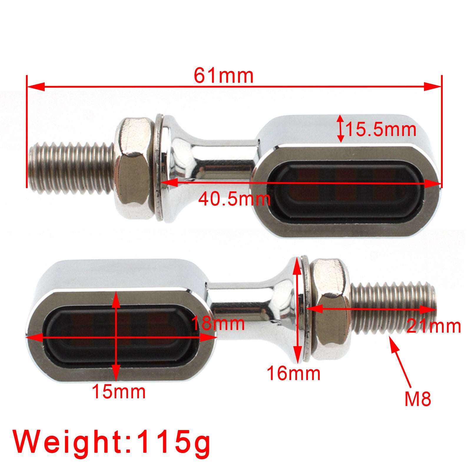 LED Rear Mini Turn Signal Indicator For Sportster Touring Dyna Softail