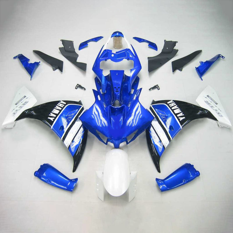 Amotopart Yamaha 2012-2014 YZF 1000 R1 Blue White Fairing Kit