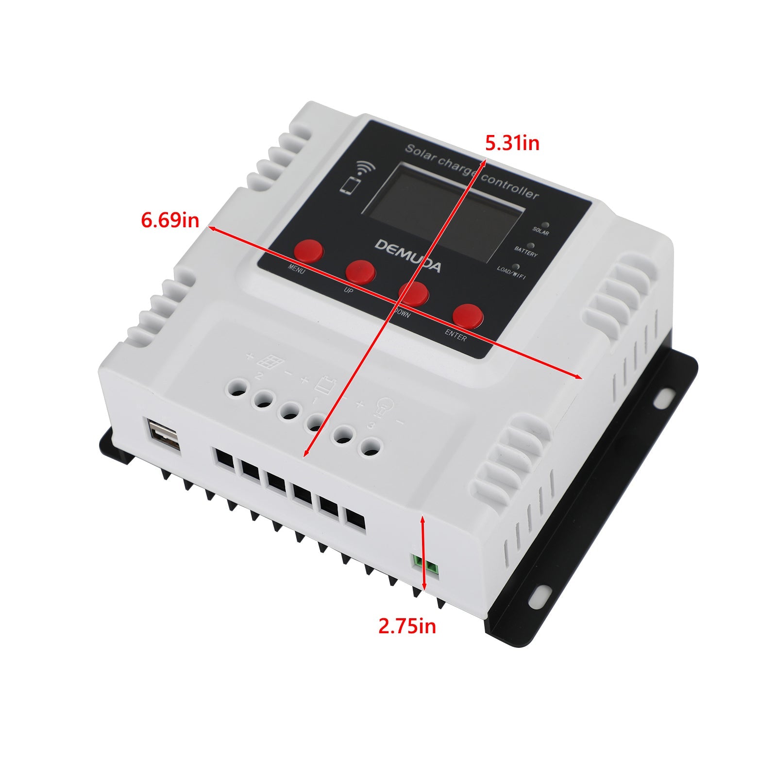 Contrôleur de Charge solaire 10A-60A 12V 24V 48V, avec moniteur Wifi, régulateur PWM LCD