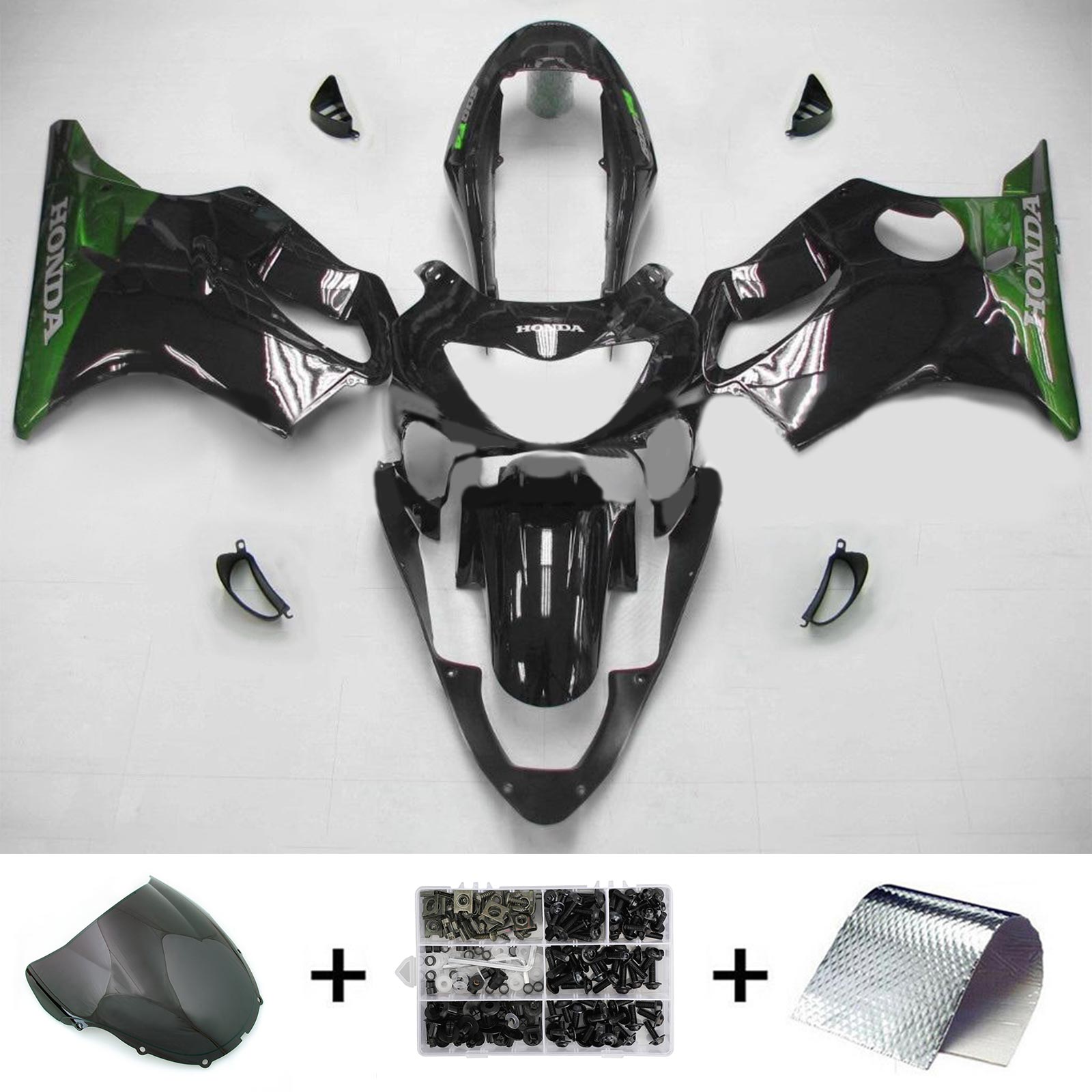 1999-2000 Honda CBR600F4 Kit de carénage d'injection Amotopart carrosserie plastique ABS #114