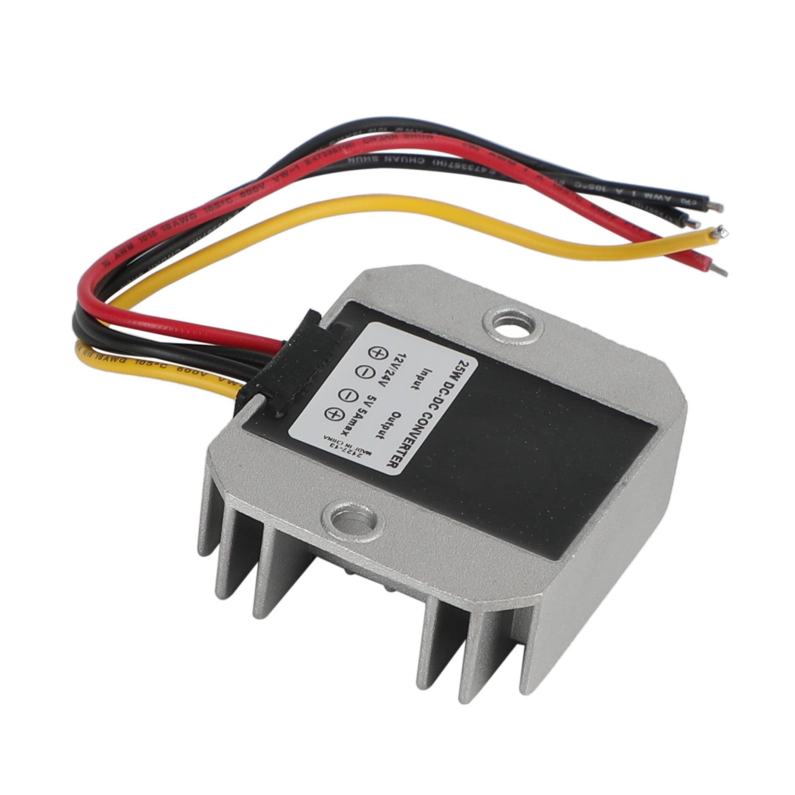 Régulateur de convertisseur d'alimentation abaisseur étanche DC 12V/24V à 5V 25W 5A