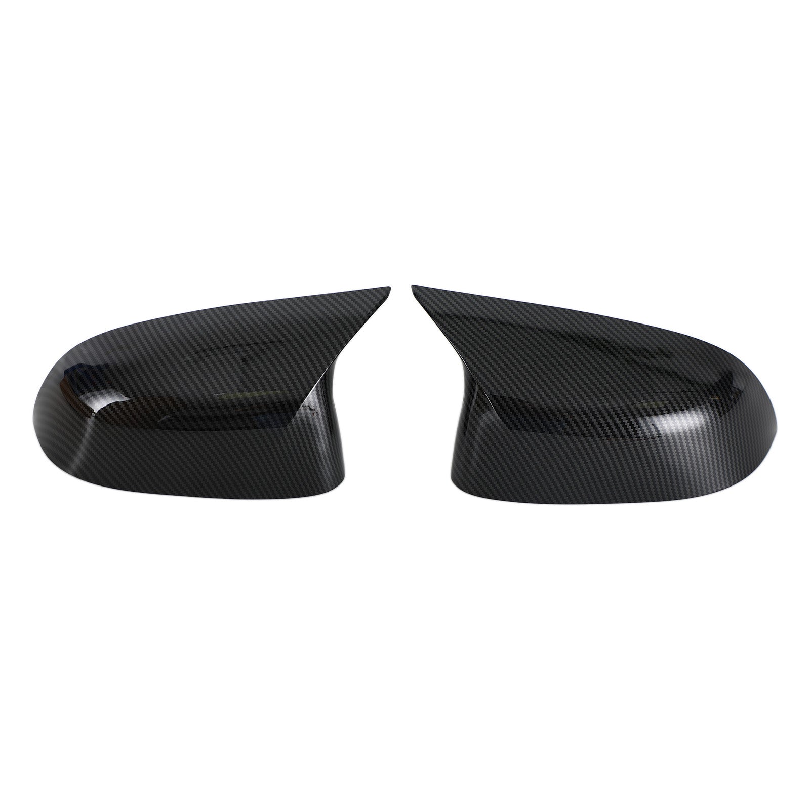 2x Black Rear View Side Mirror Cover Caps For BMW X3 X4 X5 X6 G01 G02 G05 G06