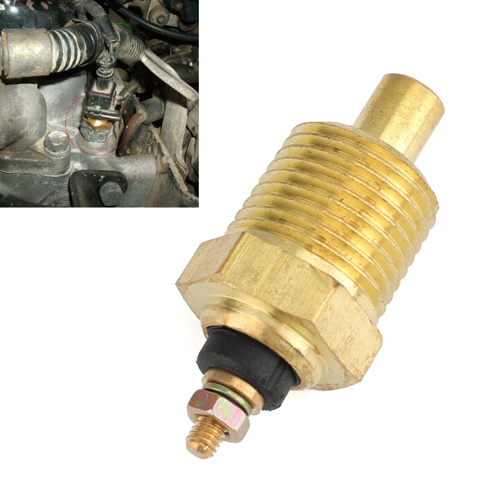 1/2" Temp Sender Temperature Sensor Mercruiser v6 v8 4.3 5.0 5.7 7.4 8.2 350