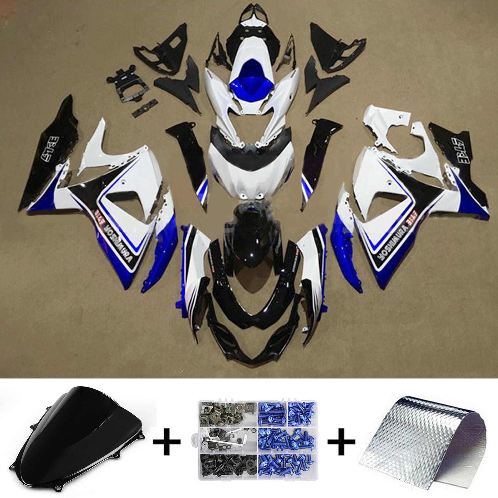 2009-2016 Suzuki GSXR1000 K9 Kit de carénage carrosserie plastique ABS