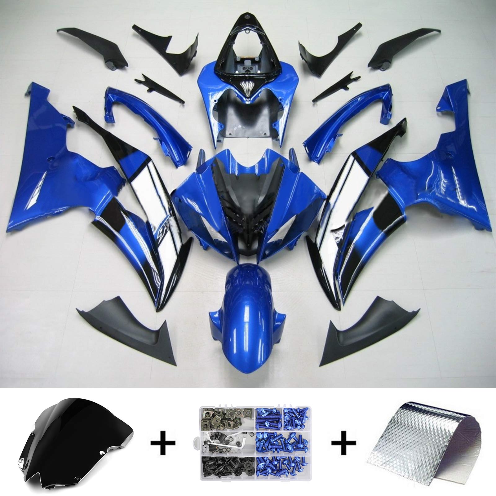 2008-2016 Yamaha YZF 600 R6 Kit de carénage d'injection carrosserie plastique ABS #152