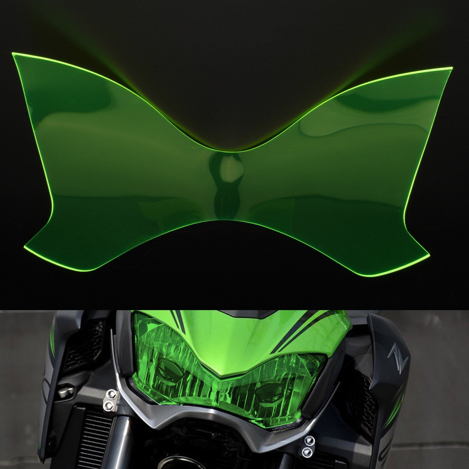 Protecteur d'objectif de phare avant, lentille de lampe adaptée à Kawasaki Z900 17-19 fumée générique