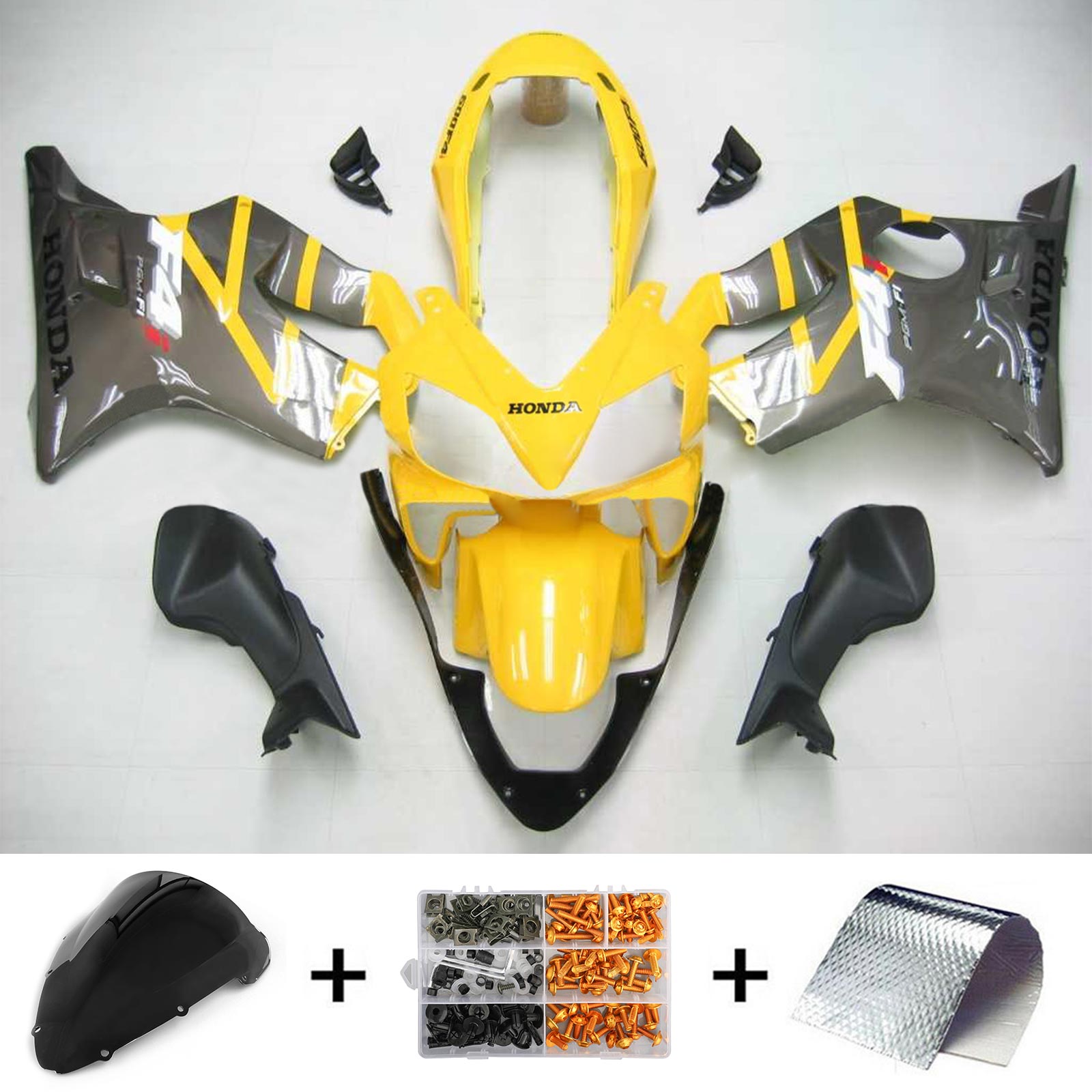 2004-2007 Honda CBR600 F4i Amotopart injectiekuipset carrosserie kunststof ABS #102