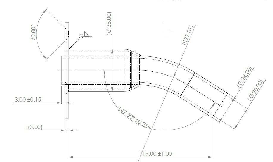 Exhaust Outlet + Backing Plate & Fixings For Eberspacher For Webasto Heater 24Mm