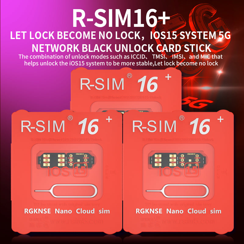 R-SIM 16+ Nano Ontgrendel RSIM-kaart Geschikt voor iPhone 13 Pro 12 PRO MAX XS XR 8 IOS 15