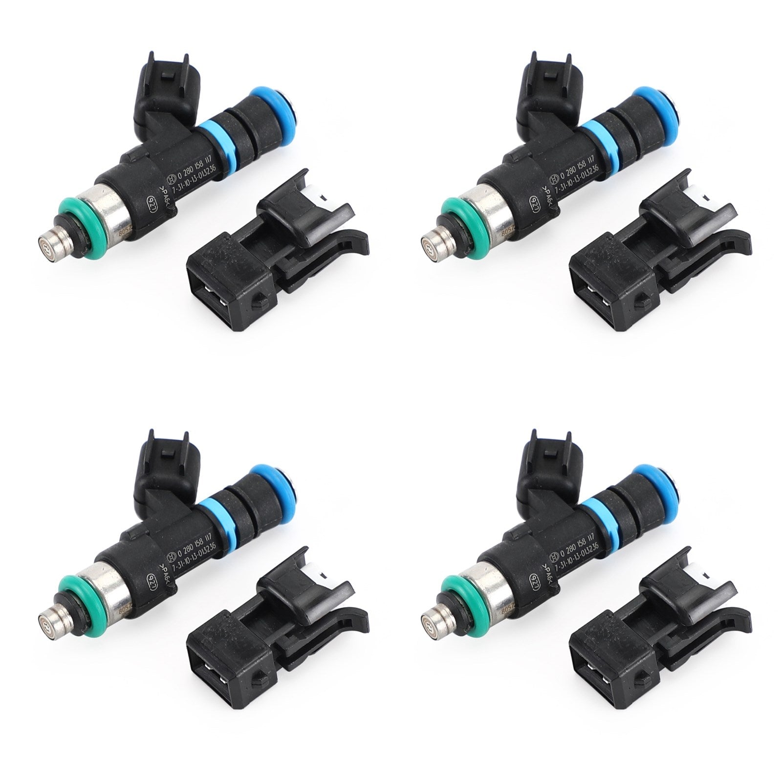 4PCS 650CC 62lb EV14 fuel injectors Fit Audi A4 TT Fit Golf Jetta KSM 1.8T turbo