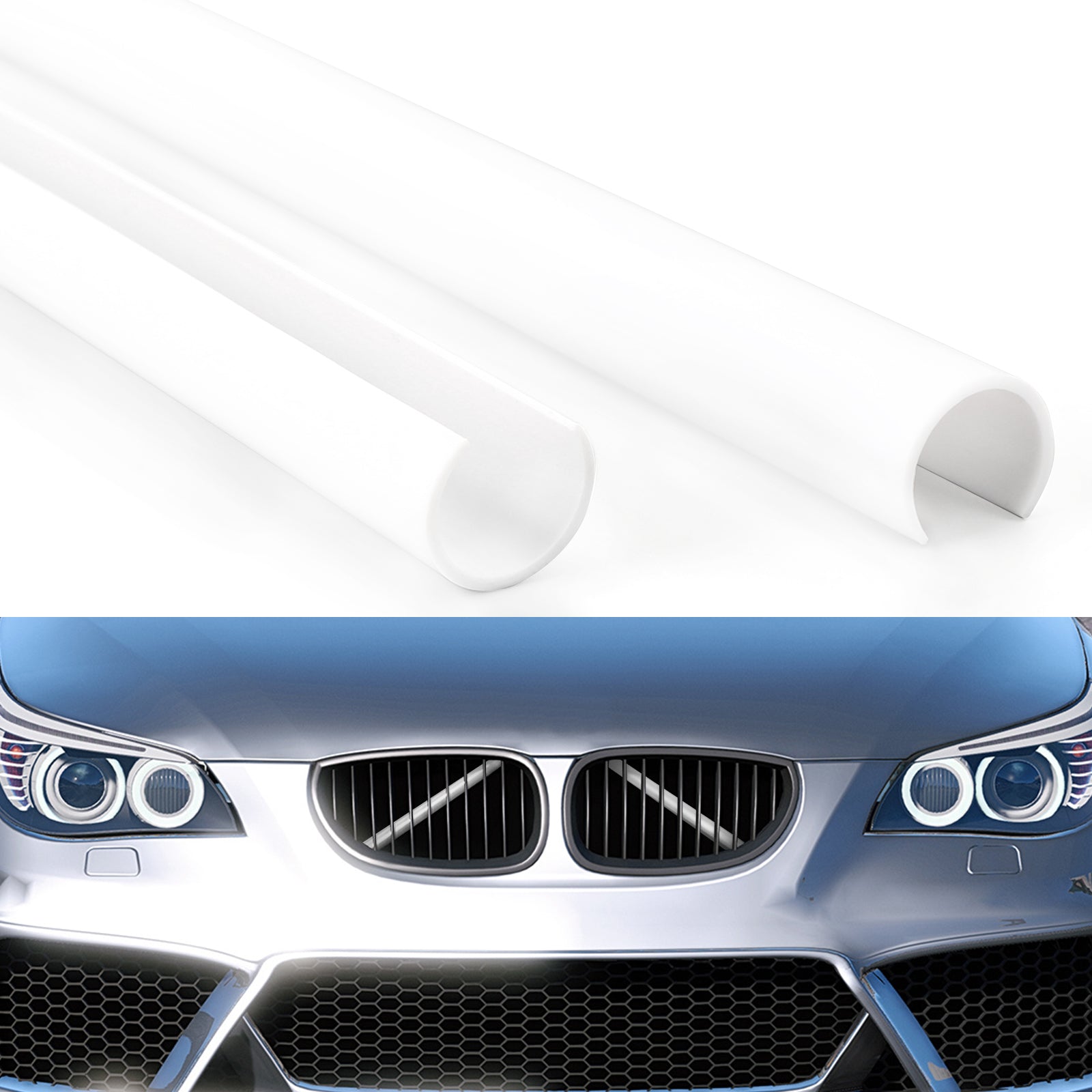 #E Kleur Ondersteuning Grill Bar V Brace Wrap voor BMW E60 Blauw Generiek