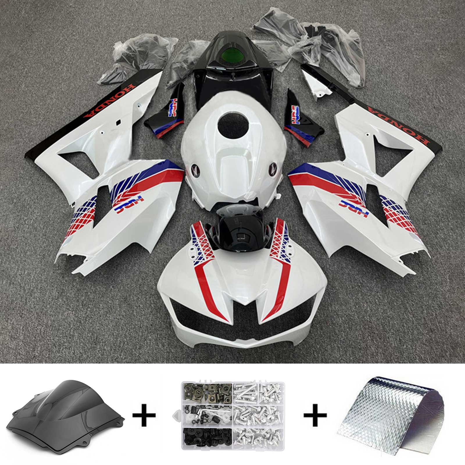 2013-2023 Honda CBR600RR F5 Kit de carénage d'injection carrosserie plastique ABS #101