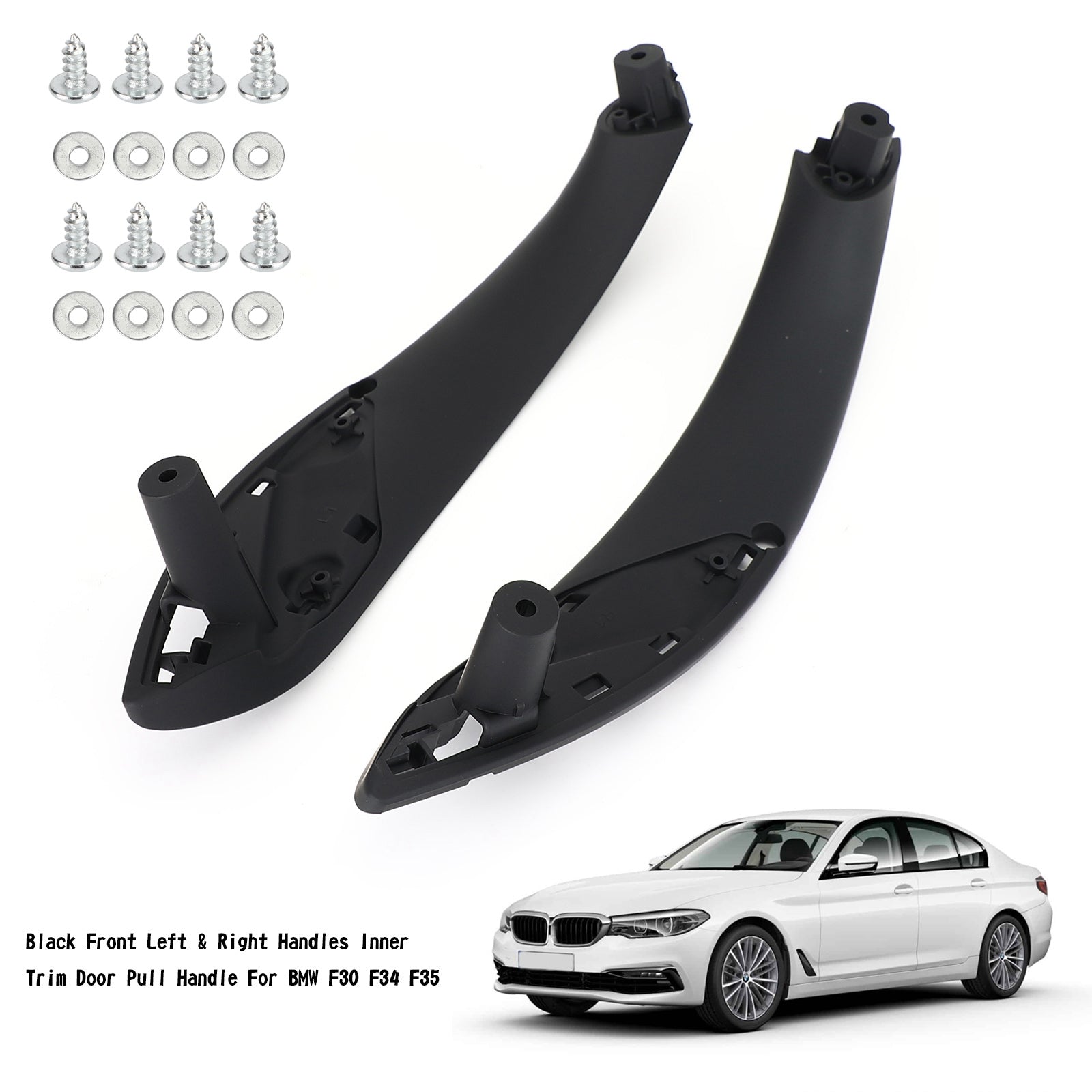 2013-2018 BMW 320i, 320i xDrive Base Black Front L+R Handle Inner Door Pull Handle 51417279311 51417279312