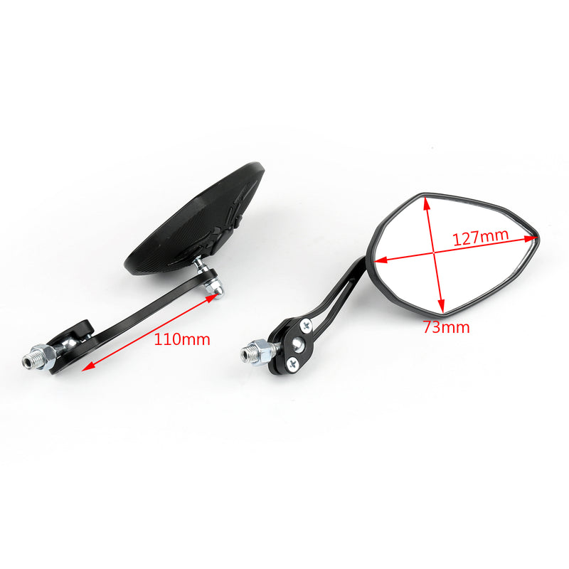 Universal 8mm 10mm Motorcycle Moto Spider Adjusted Rear View Side Mirrors Black Generic