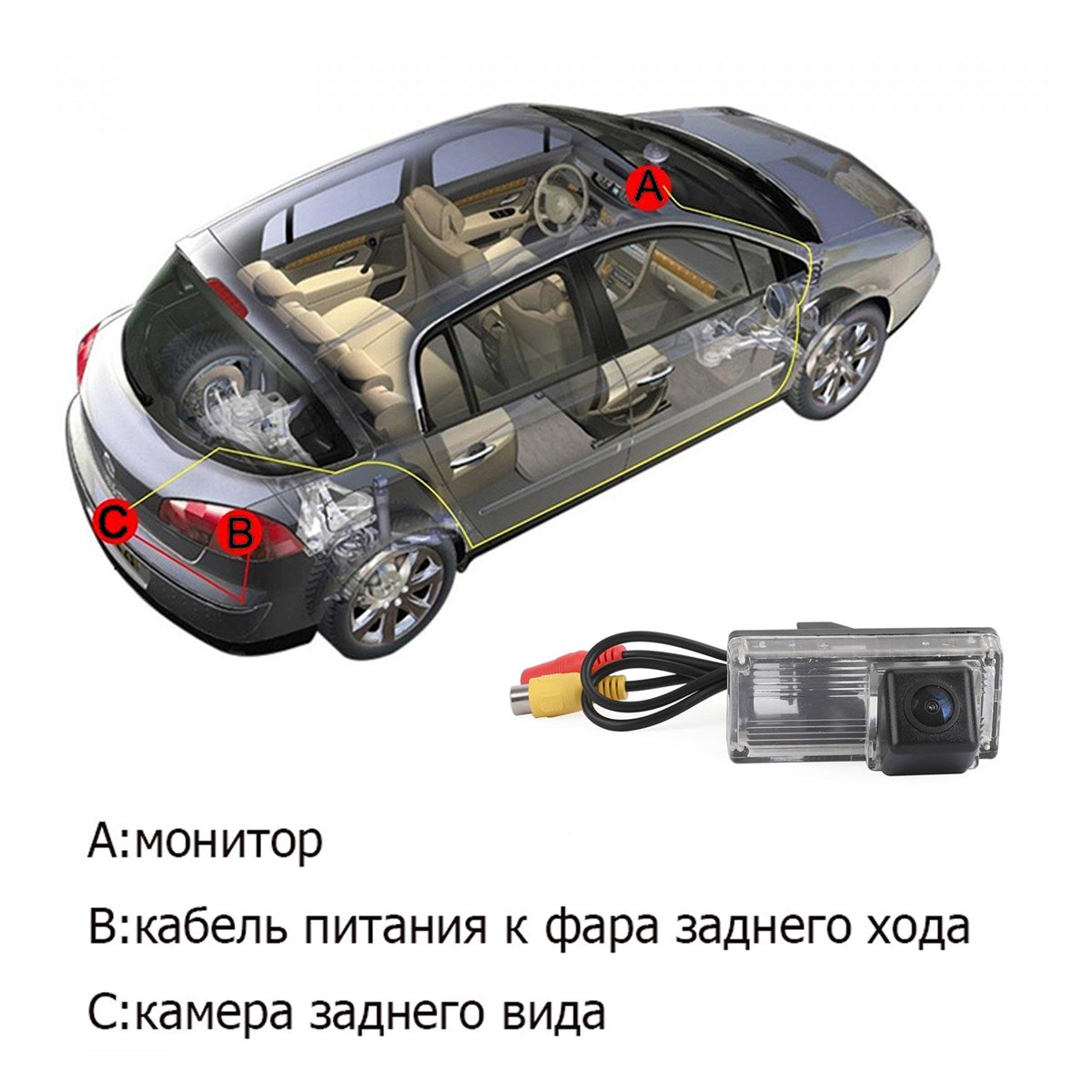 Auto Achteruitrijcamera Backup Camera Geschikt Voor Toyota Land Cruiser 70/100/200 Serie