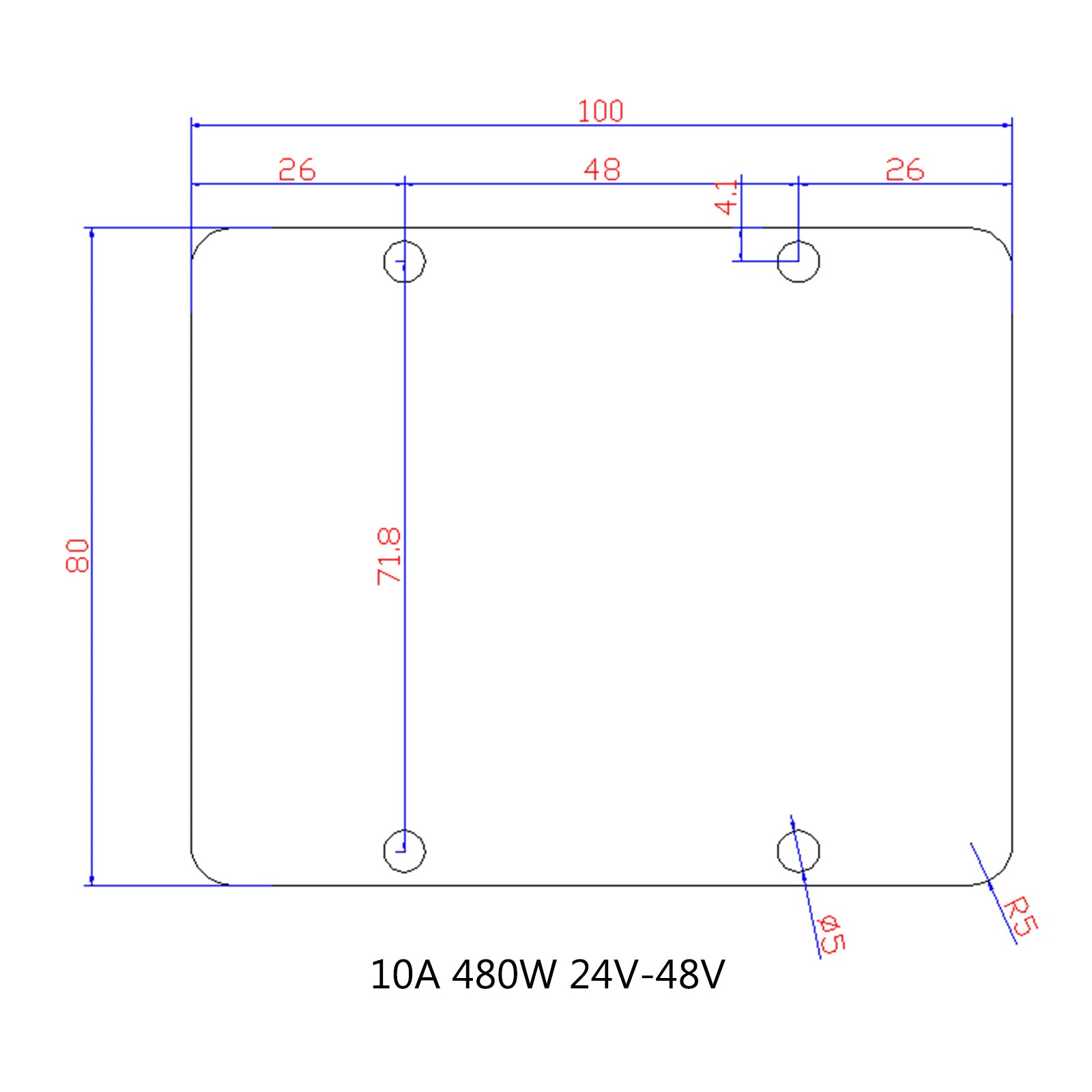 Convertisseur DC/DC étanche 10A 480W, régulateur d'alimentation 24V jusqu'à 48V