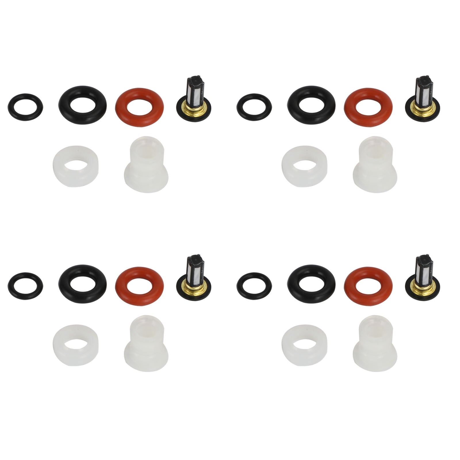 Acura RSX TSX Honda Civic 4PCS Fuel Injectors Repair Kit Filters O-Rings 16450RAAA01 16450-RAA-A01 842-12288 842-12287 FJ484 Generic