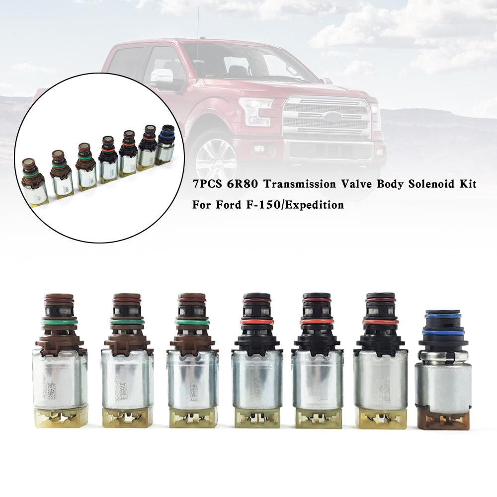 Ford F-150 3.3L 2018-présent 7PCS 6R80 Kit de solénoïde de corps de vanne de transmission