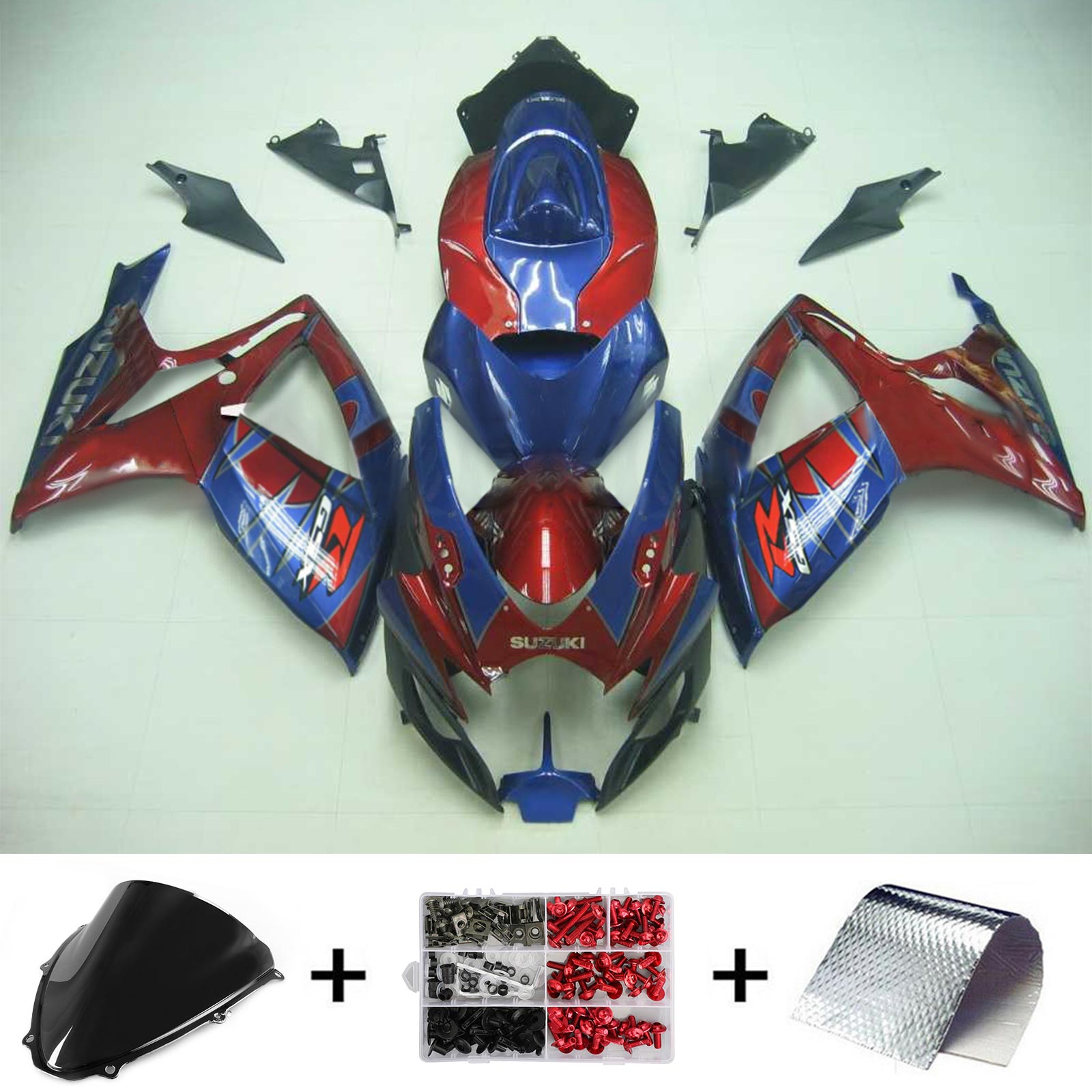 2006-2007 Suzuki GSXR 600/750 K6 Amotopart Kit de carénage d'injection carrosserie plastique ABS #164