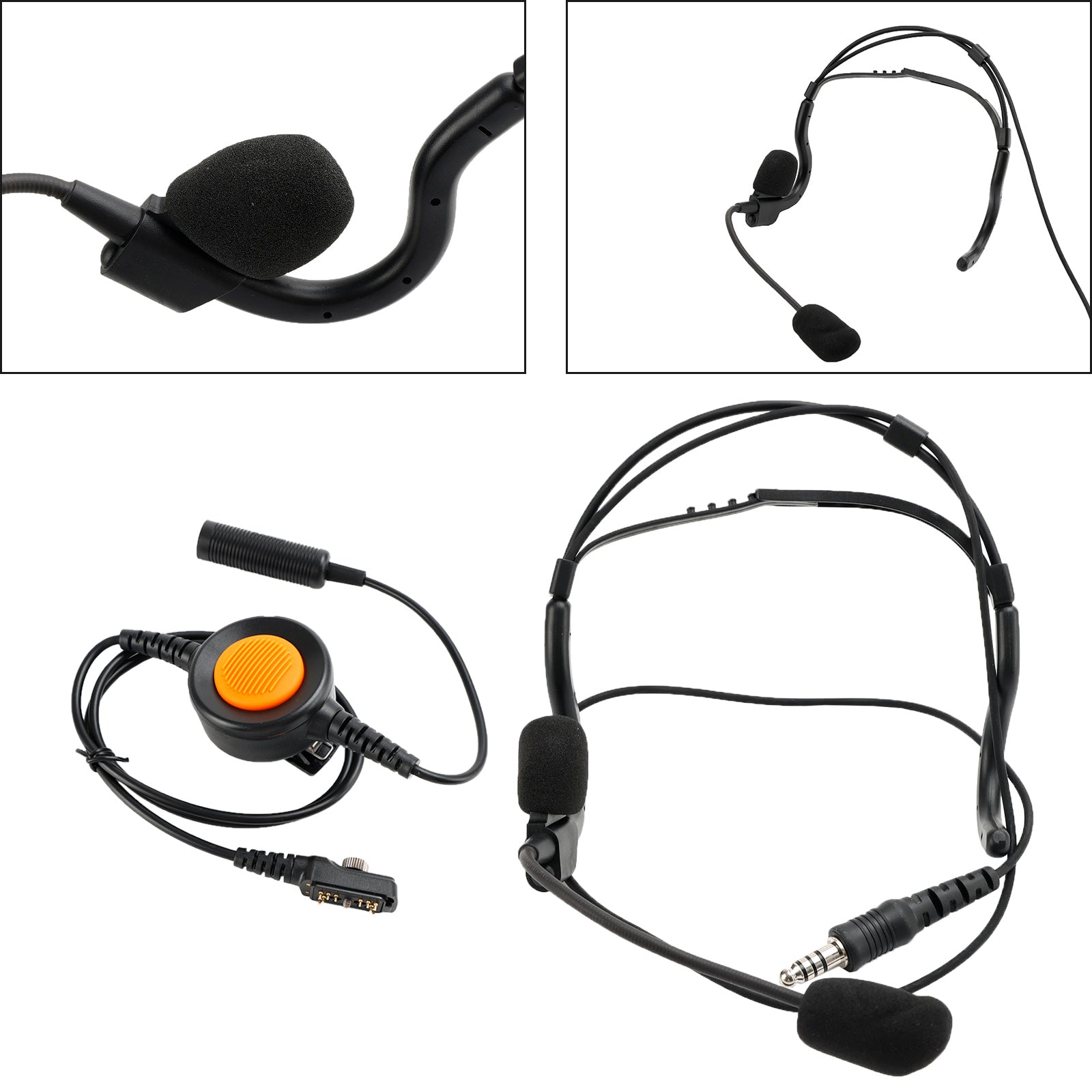 7.1-C8 Achtermontage Plug Tactische Headset 6-Pin U94 PTT Voor Hytera PD780/700G/580