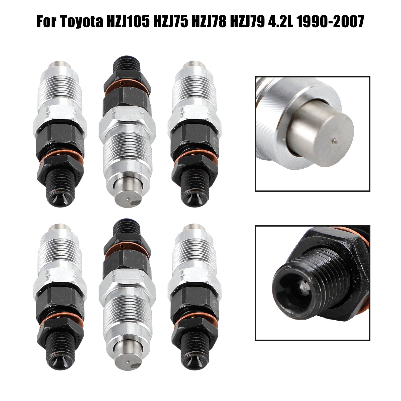 1990-2007 Toyota HZJ105 HZJ75 HZJ78 HZJ79 6 pièces injecteurs de carburant 23600-19075 Fedex Express