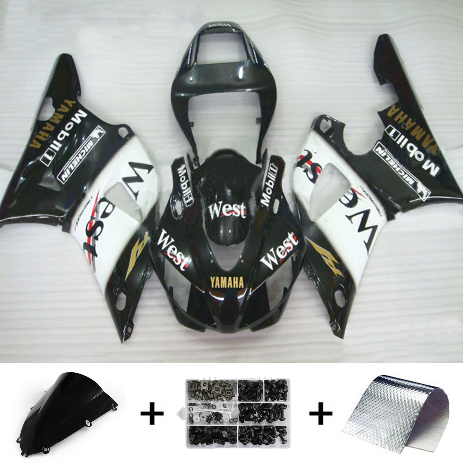 1998-1999 Yamaha YZF 1000 R1 Kit de carénage d'injection carrosserie plastique ABS # 118