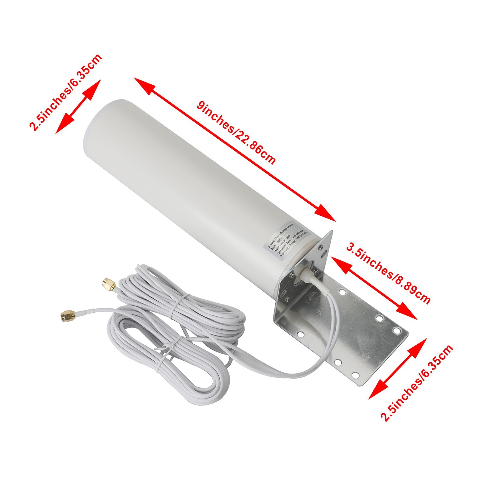 Antenne externe 3G 4G SMA/TS-9 28DBi pour routeur cellulaire LTE MOFI 4500