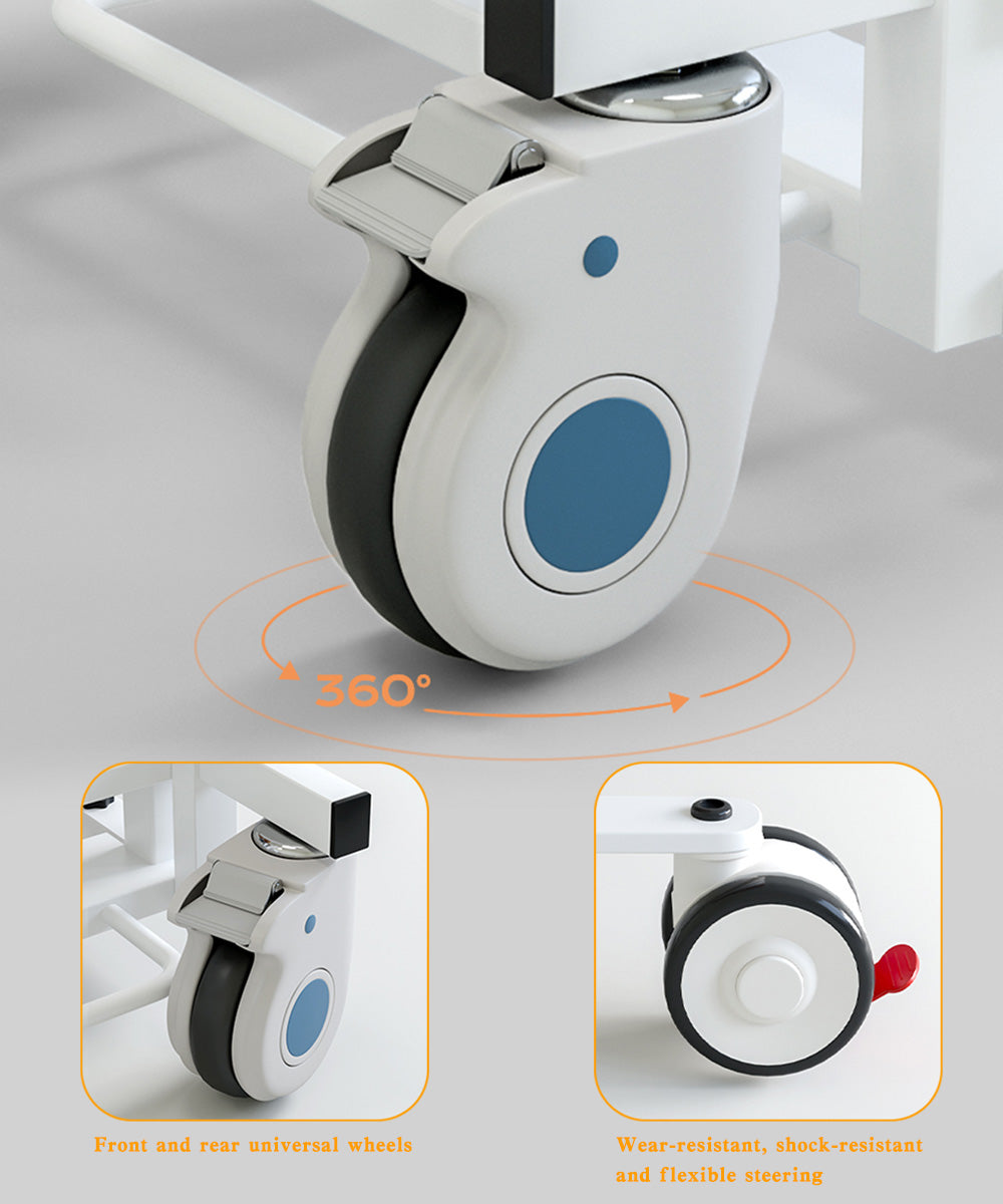 Elderly Patient Chair Hydraulic Transfer Lift Handicapped Wheelchair w/180°Split Seat And Table