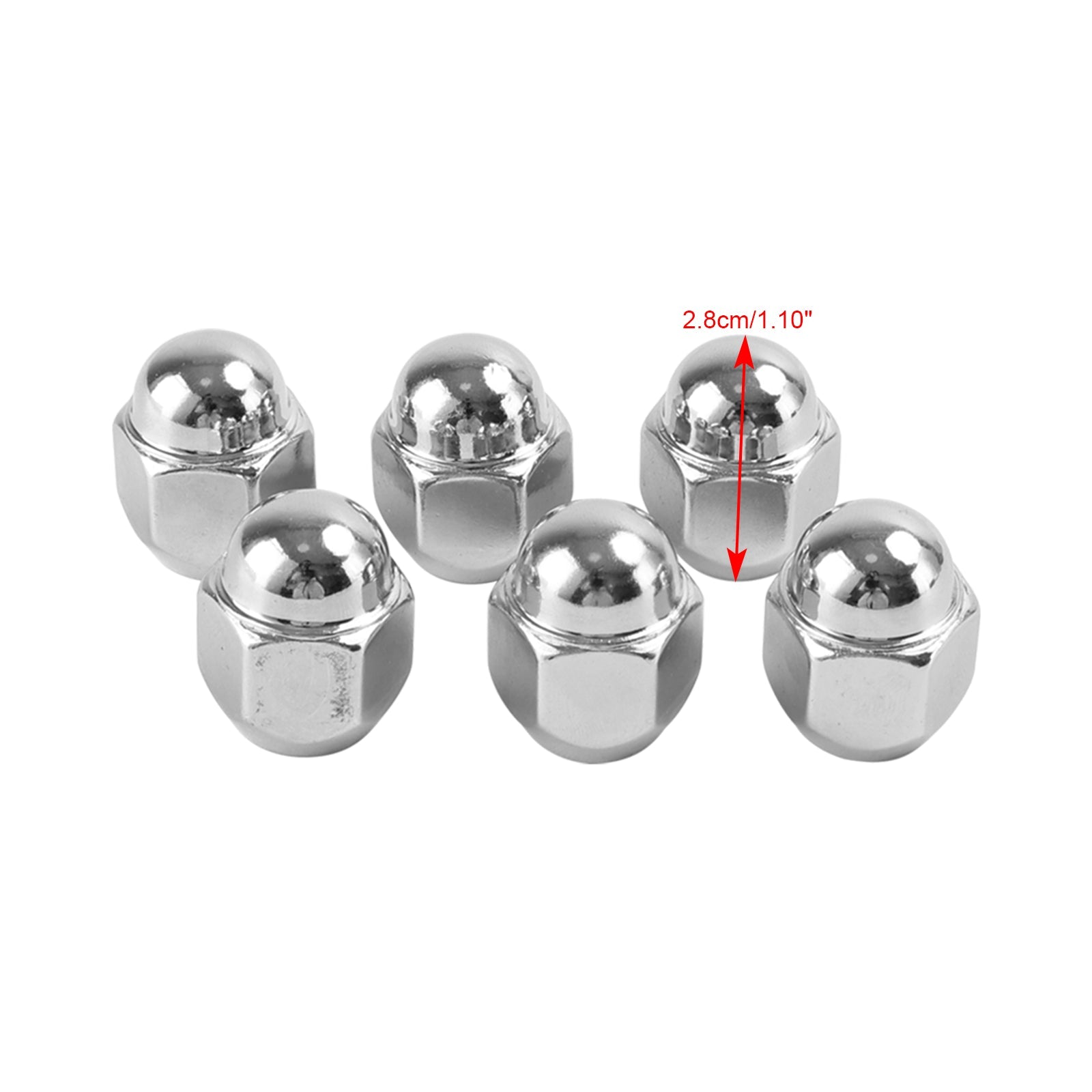 6PCS Chrome Wheel Nut Fit Nissan Patrol GQ Y60 GU Y61 Fit Ford Maverick