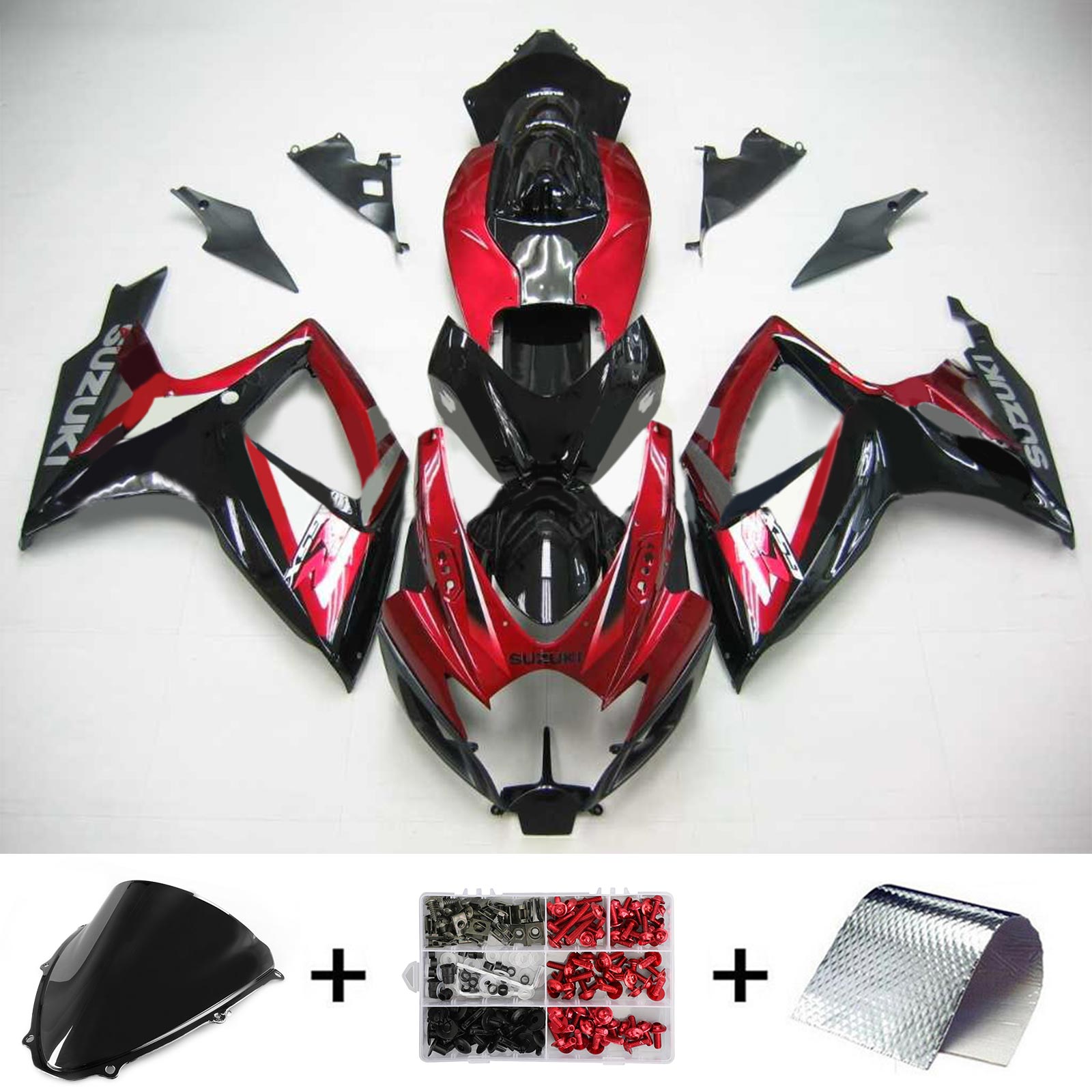 2006-2007 Suzuki GSXR 600/750 K6 Amotopart Kit de carénage d'injection carrosserie plastique ABS #107