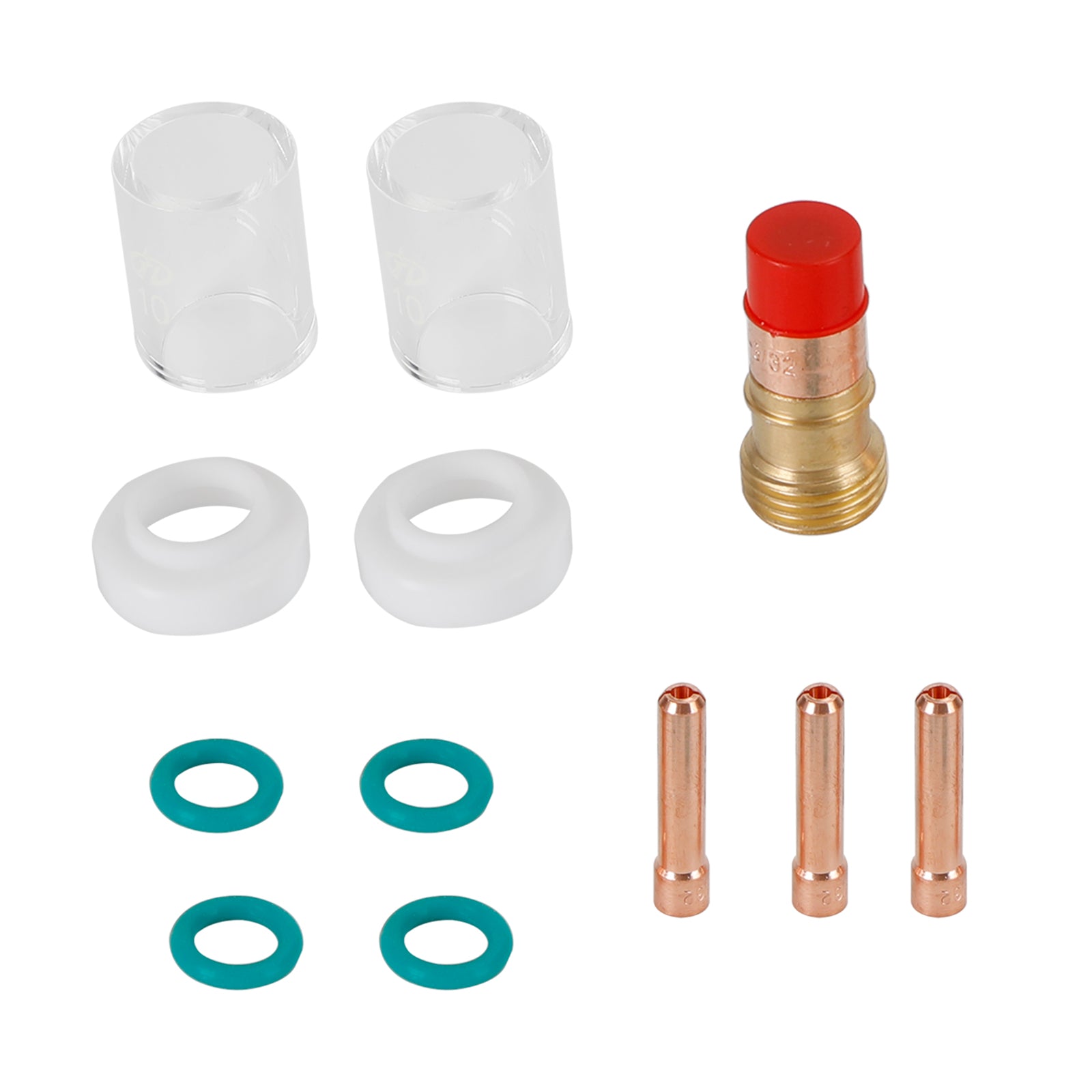 Kit d'accessoires pour torche de soudage Tig, tasse en verre Pyrex, 12 pièces, pour Wp-17/18/26