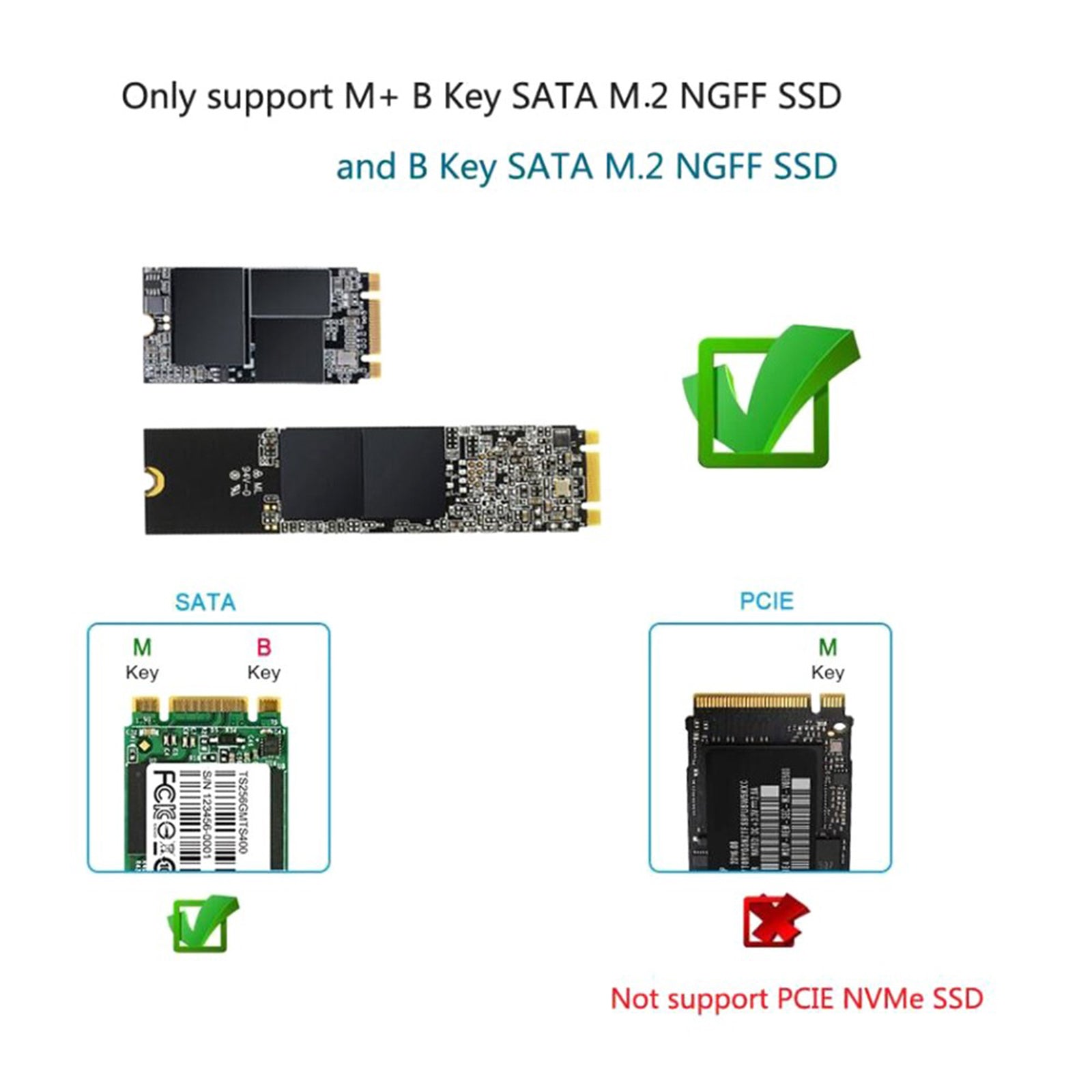 USB 3.1 Type-C naar M.2 NGFF SSD harde schijf schijfbox 6Gbps externe behuizing