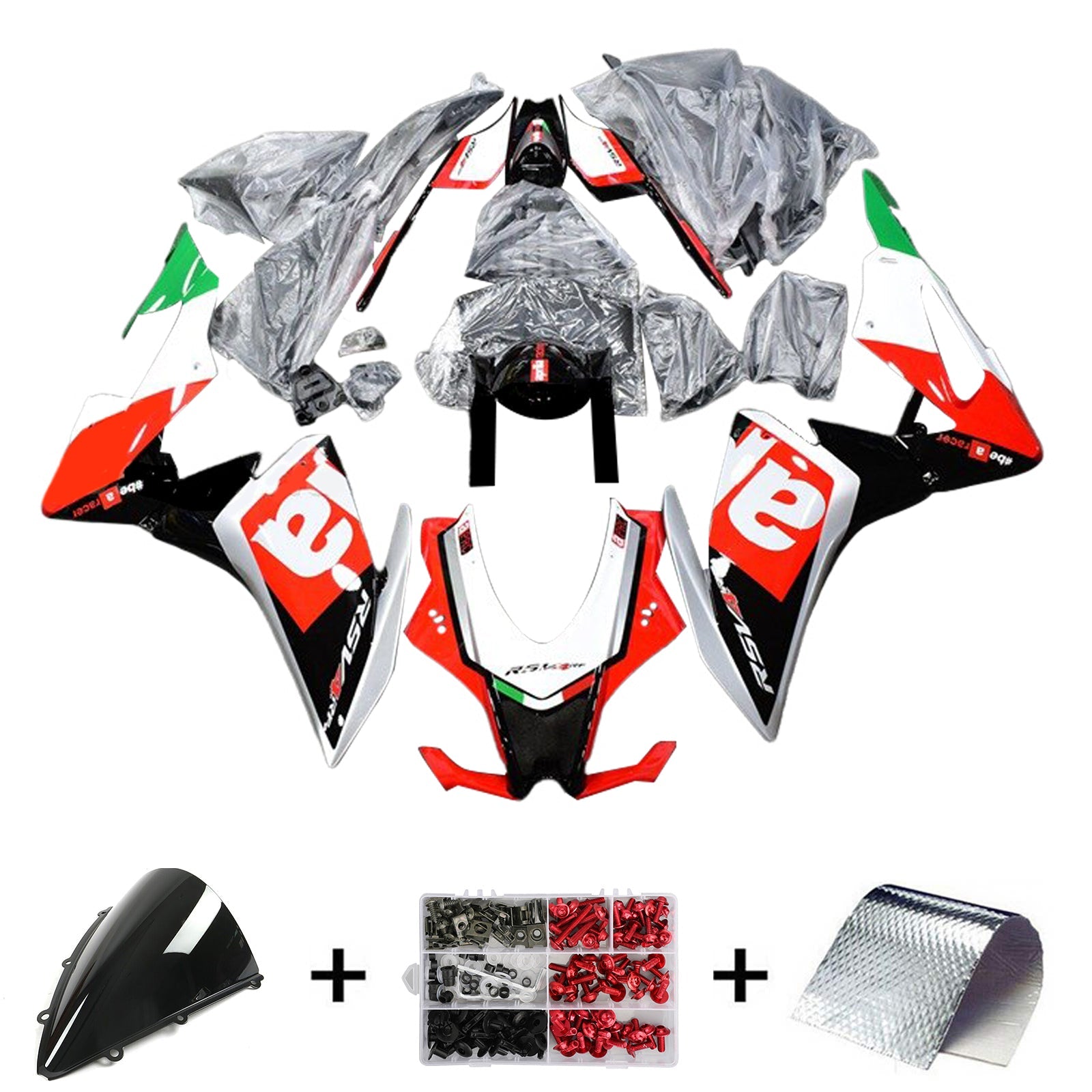 2016-2018 Aprilia RSV4 1000 Kit Carénage Carrosserie Plastique