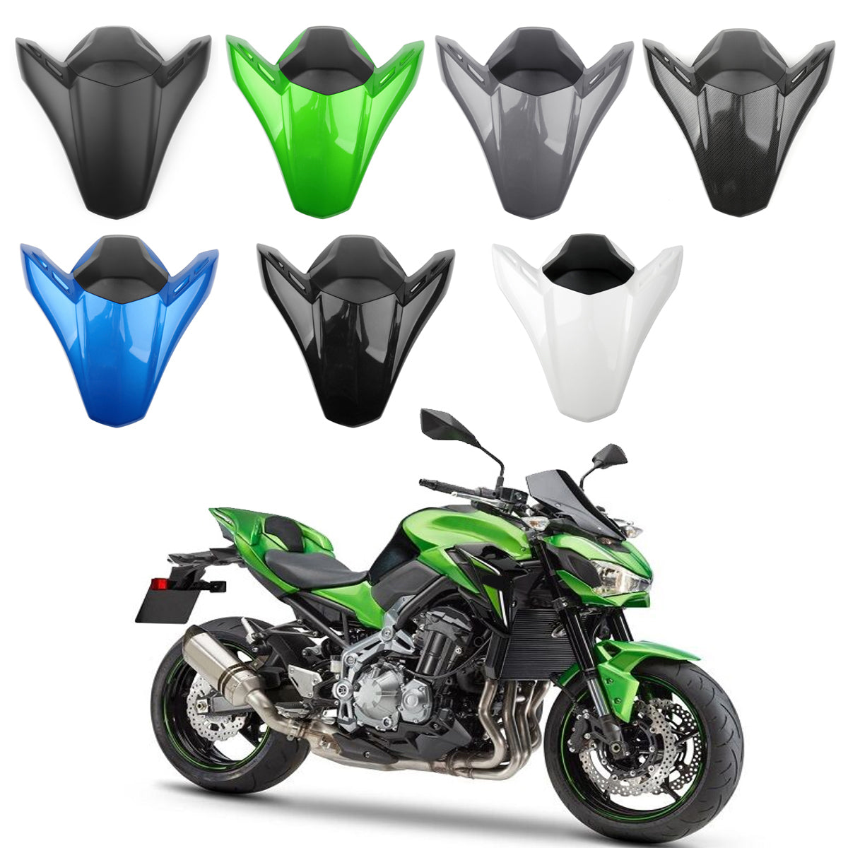 ABS plastic Rear Seat Fairing Cover Cowl For Kawasaki Z900 Z 900 ABS 2017-2023